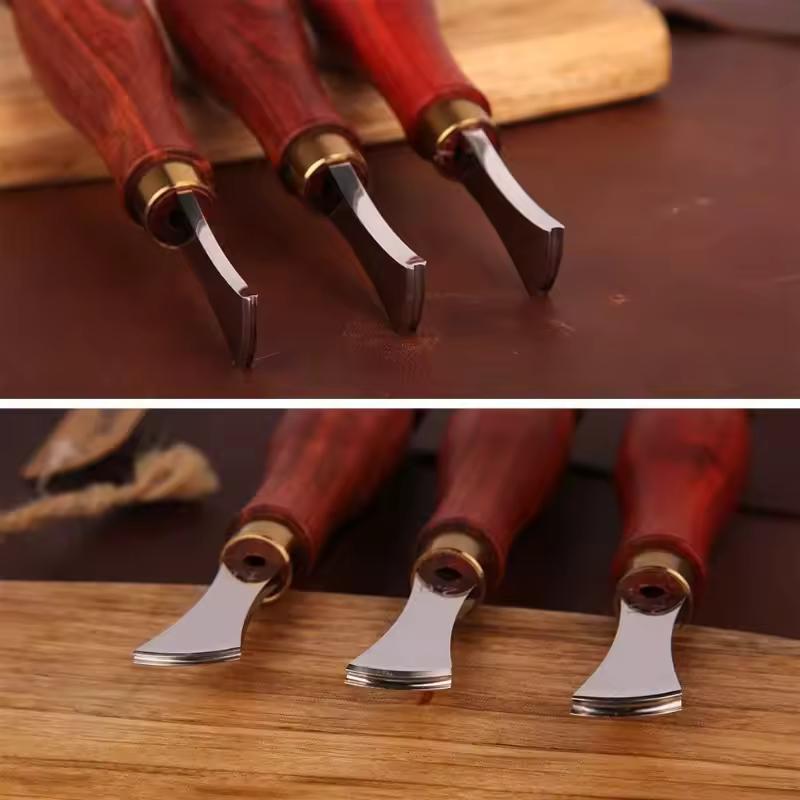 Leatherwork Edge Creaser - 4pcs Leather Edge Creaser Tools, Shallow
