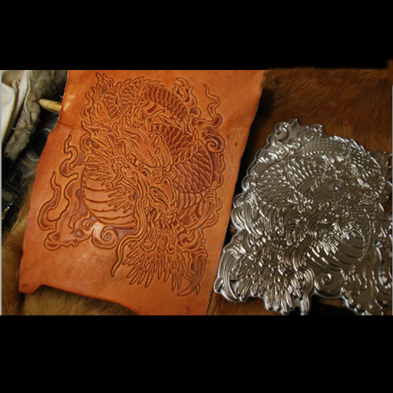 Unique Leather Work - Dragon pattern Hand-work unique design leather