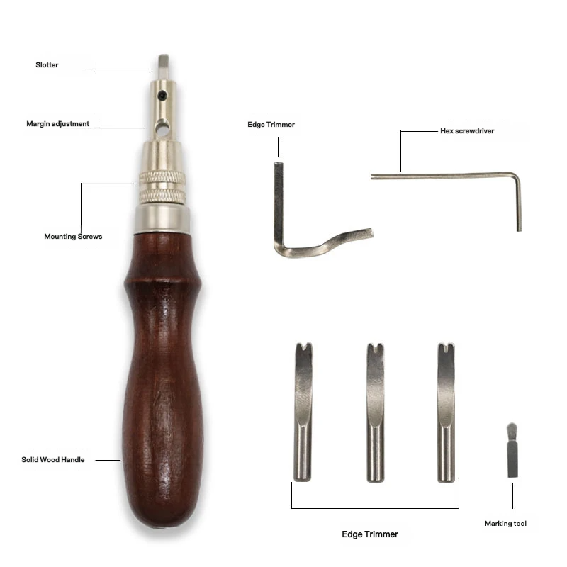 7-In-1 Multifunctional Leather - Leatherwork Edge Creaser 评论和价格