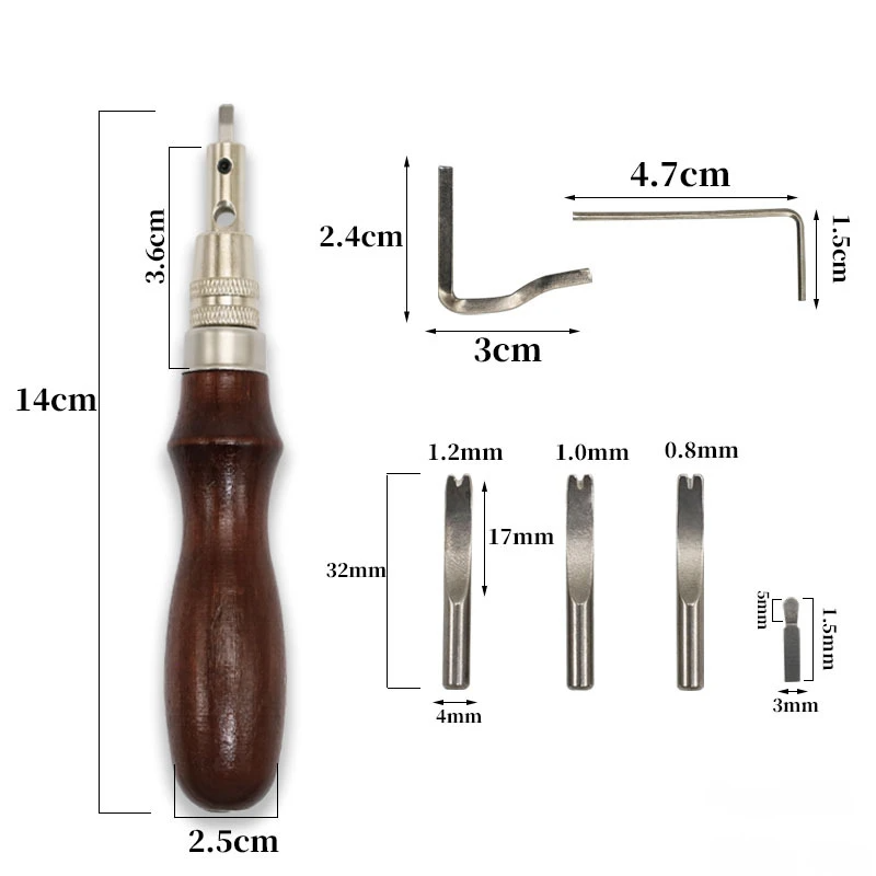7-In-1 Multifunctional Leather - Leatherwork Edge Creaser 评论和价格