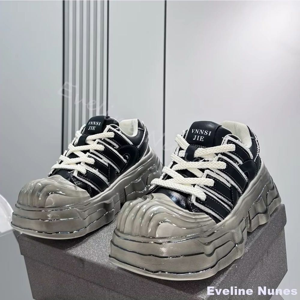 Transparent Platform Sneakers  - Unique Leather Work 评论和价格