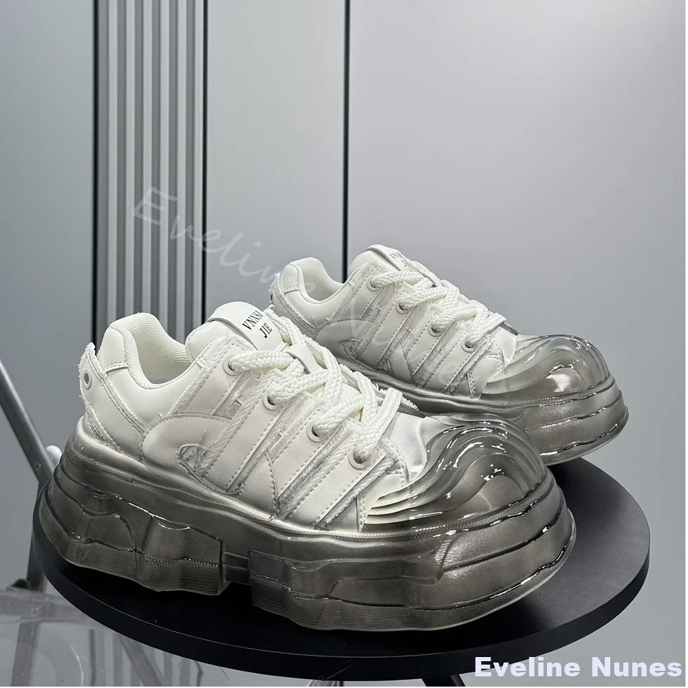 Transparent Platform Sneakers  - Unique Leather Work 评论和价格