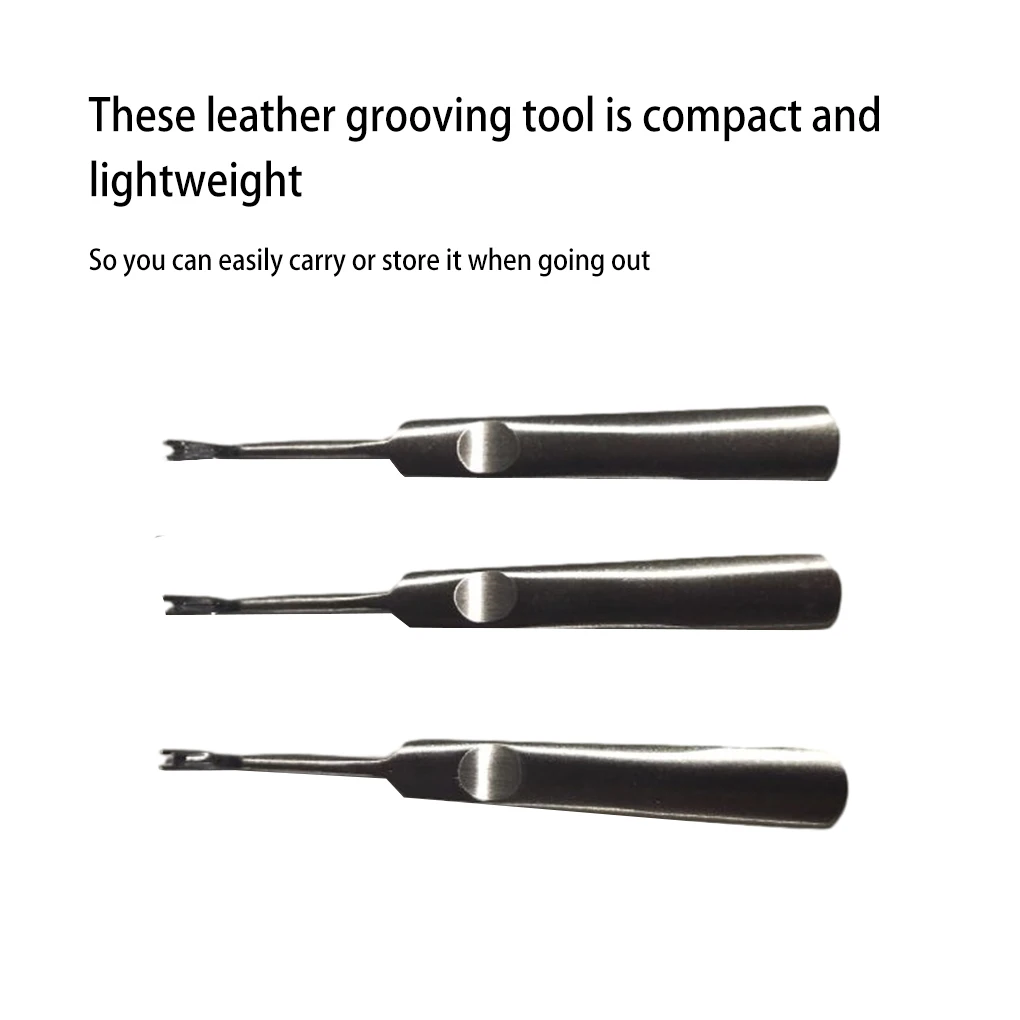 3Pcs Leather Groover Kit U V S - Leatherwork Edge Creaser 评论和价格