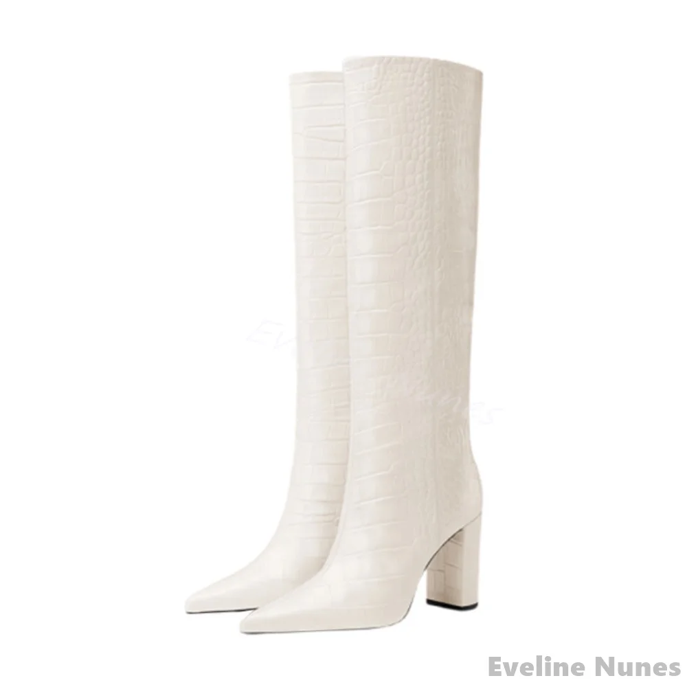 Luxury Crocodile Pattern Boots - Leatherwork Drawing 评论和价格