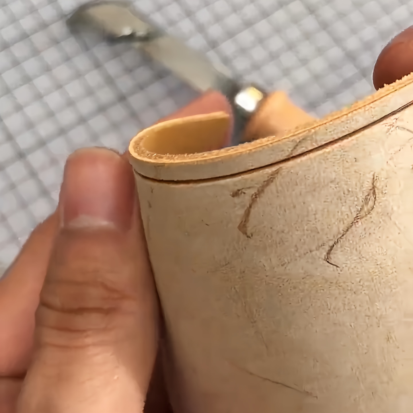 1pc Adjustable Width Leather E - Leatherwork Edge Creaser 评论和价格