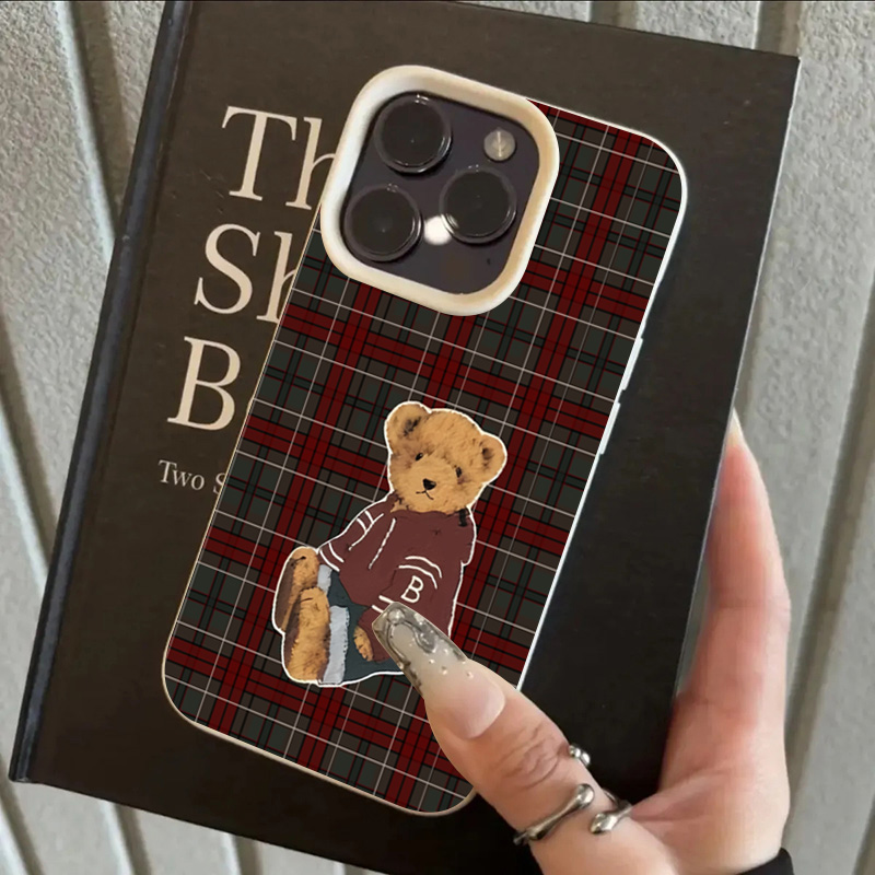 Grid Retro Teddy Bear Pattern  - Leatherwork Drawing 评论和价格