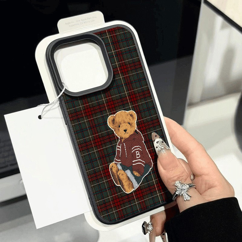 Grid Retro Teddy Bear Pattern  - Leatherwork Drawing 评论和价格