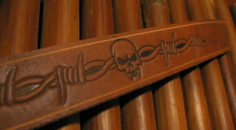 5pcs Thorns and skull pattern  - Unique Leather Work 评论和价格